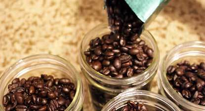 Storing coffee beans